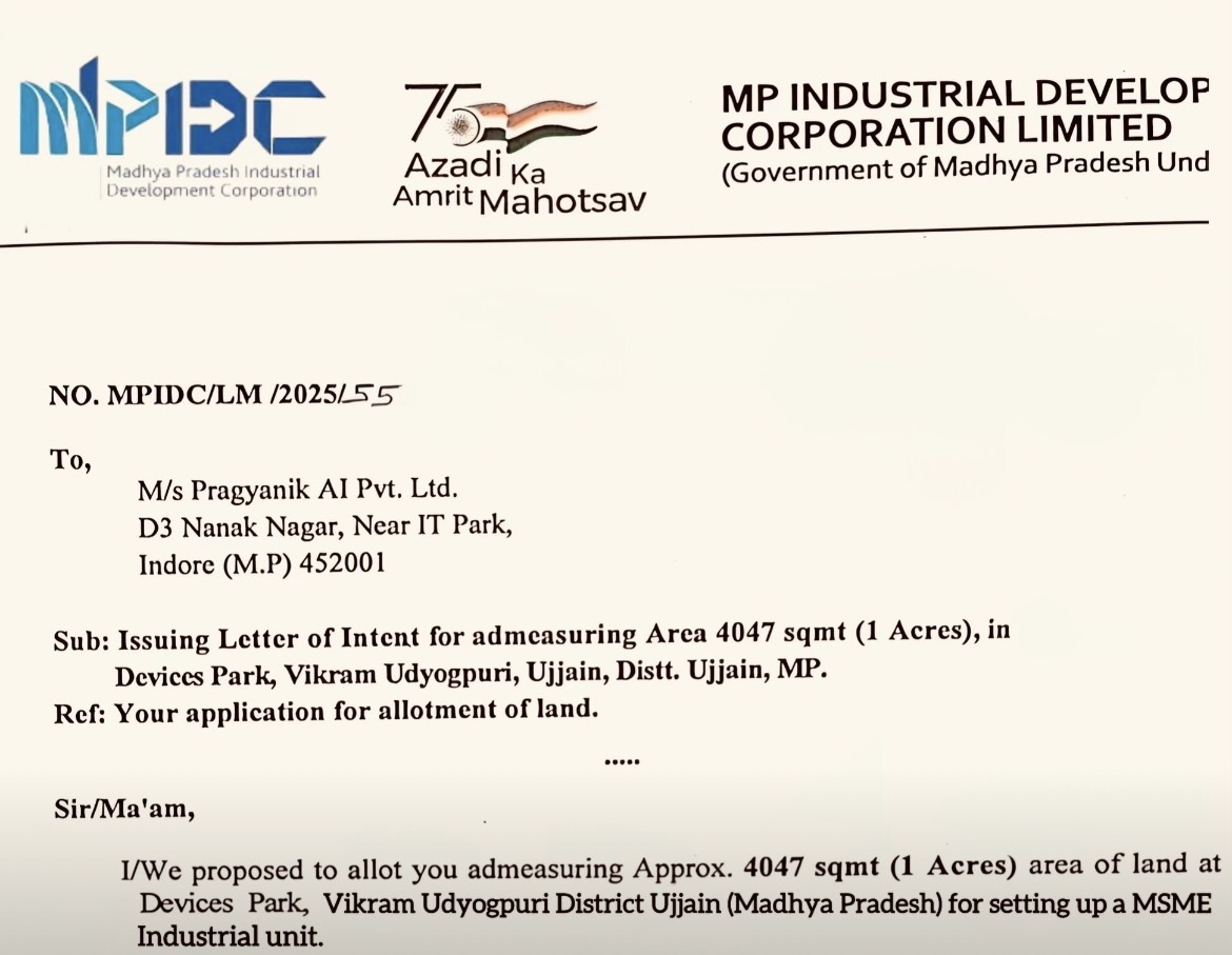 Land Allotment Approval – MP Industrial Development Corporation
